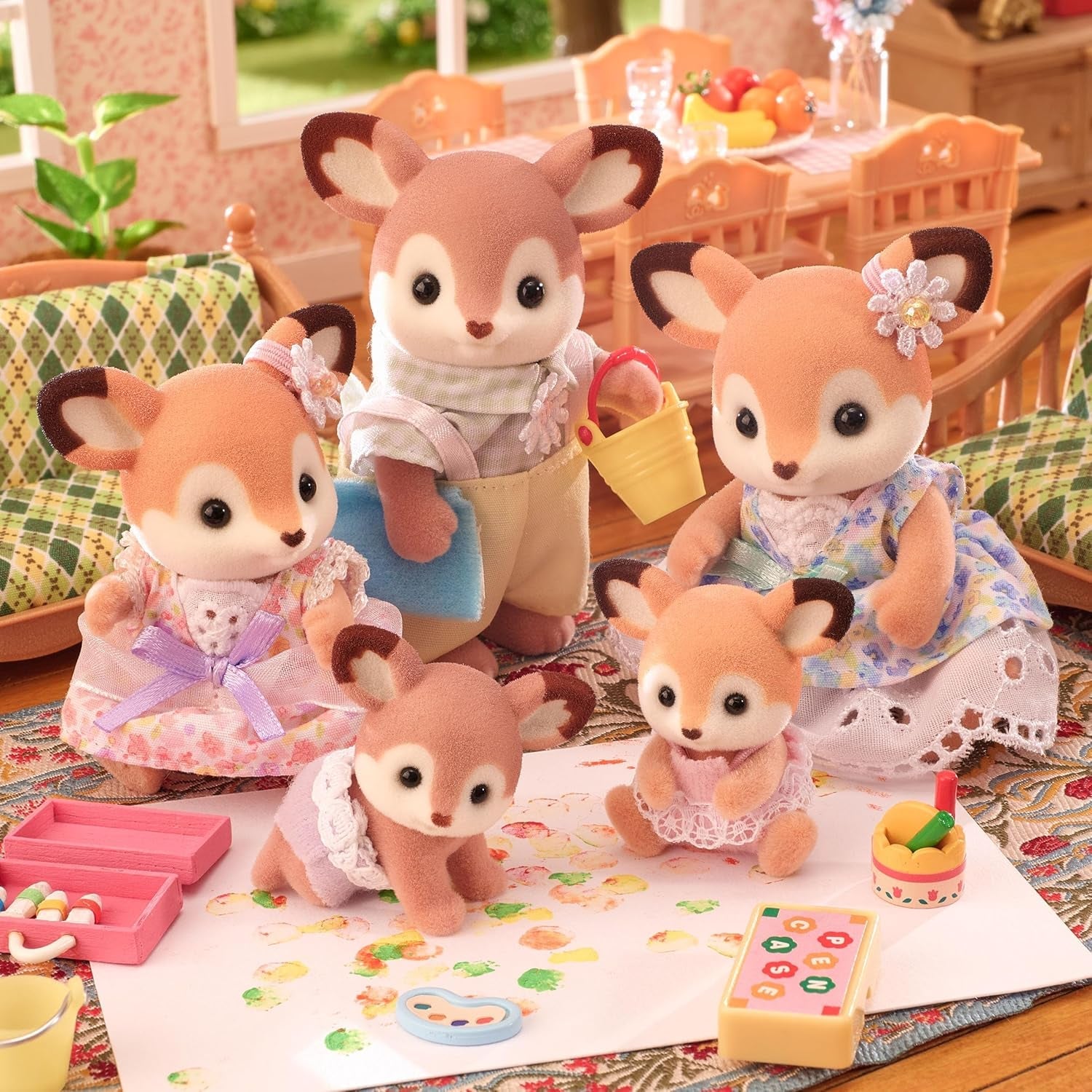 Sylvanian Families 5800 Hirschzwillinge, Tierfiguren-Spielset, Waldtierfiguren, Spielzeug für Kinder ab 3 Jahren