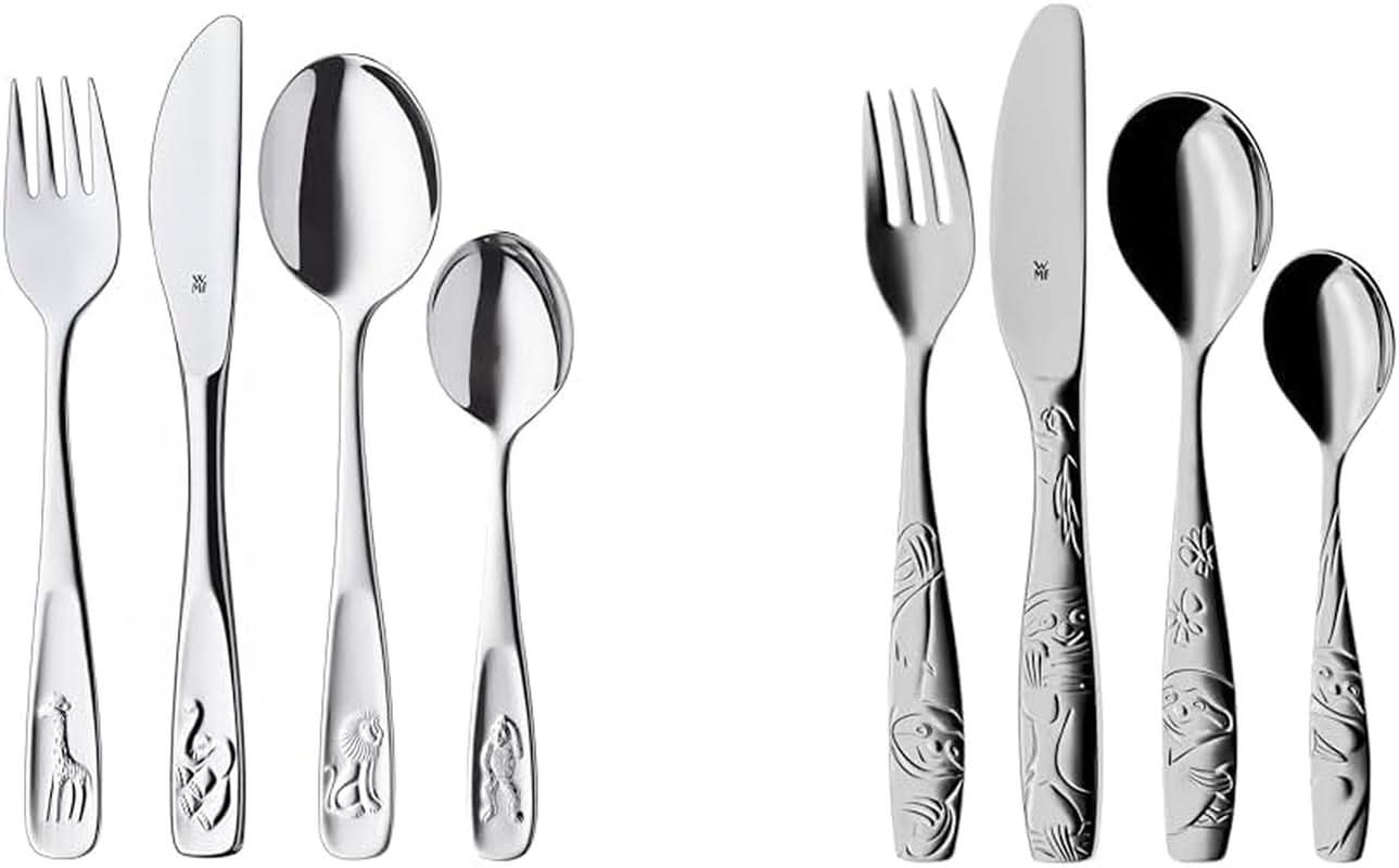 WMF Animals Edelstahlbesteck für Kinder, 4-teilig, poliert Cromargan Kitchen Naty Shop