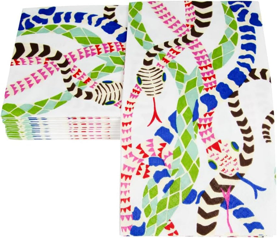 Serpentine Gästehandtuchservietten, Weiß, 15 pro Packung