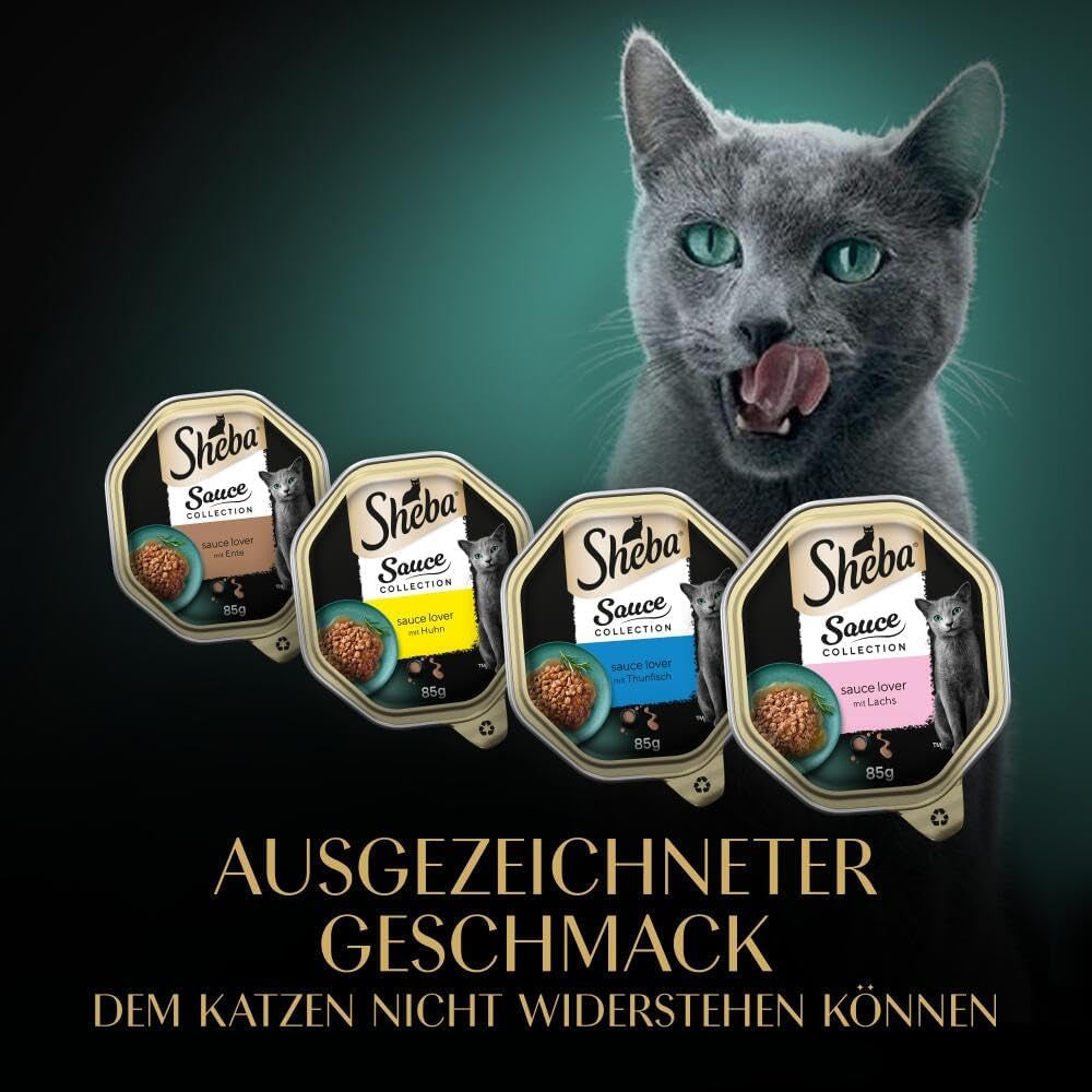 Sheba Sauce Collection Tray Multipack, feine Sorte MSC, 4x12x85g