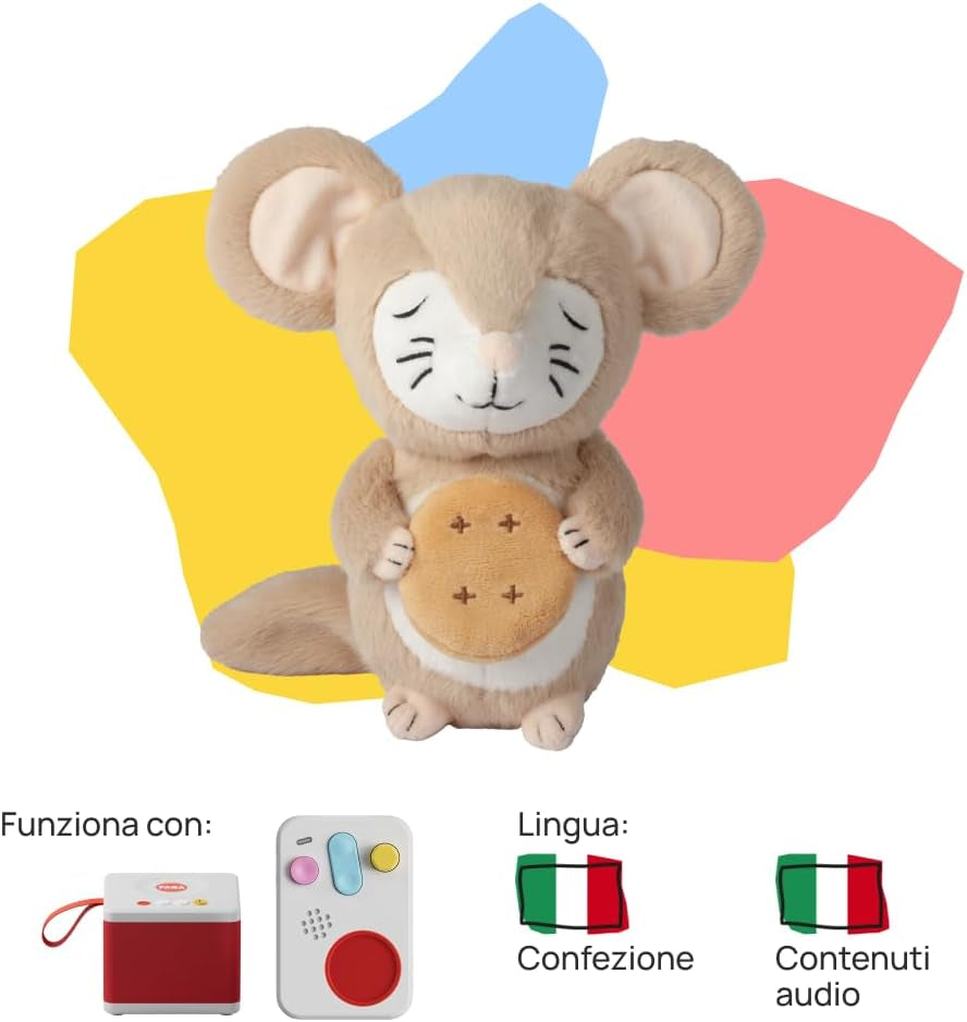 Plüschtier – Tutti a Nanna con Oscar! - Geschichten und Klangmärchen für Kinder ab 10 Monaten - Zum Anhören mit Geschichten, italienische Version Jucarii Bebe Naty Shop