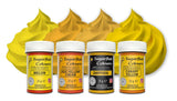 Sugarflair Pasta-Lebensmittelfarbe Gelb, 4er-Set, Pasta-Lebensmittelfarbe, Fondant, Marzipan, Zuckerpaste, Buttercreme und mehr: Narzisse, Kanariengelb, Creme, Eiermelone, 4er-Set