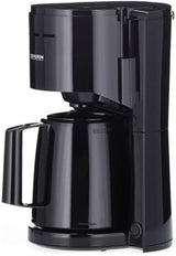 SEVERIN Filterkaffeemaschine mit Thermokaraffe, Kaffeemaschine für bis zu 8 Tassen, attraktiver Filterkaffeebereiter mit isolierter Karaffe, Schwarz, 1 Liter, KA 9306