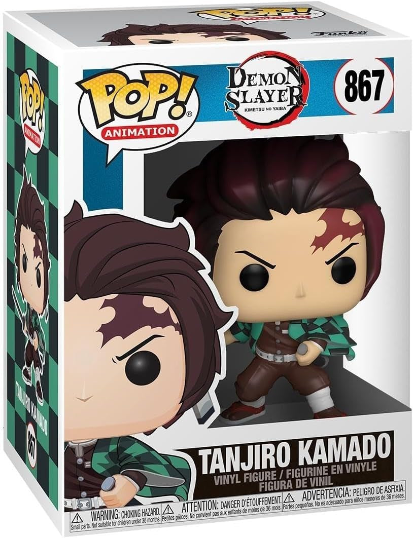 Funko Pop! Animation: Dämonentöter – Tanjiro Kamado – Vinyl-Sammelfigur – Geschenkidee – offizielles Merchandise – Spielzeug für Kinder und Erwachsene – Anime-Fans – Actionfigur, Sammlermodell, Naty Shop Tanjiro Kamado