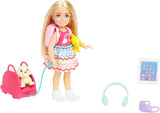 Barbie Chelsea Puppe & Zubehör 6-teiliges Welpen-Reiseset inklusive Hundekäfig HJY17