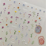 Nagelsticker Set - Selbstklebende Nagelaufkleber, Nageldesign Zubehör, Nail Art, Nagelaufkleber Für Fingernägel, Blumen Nagelsticker, Nagel Deko