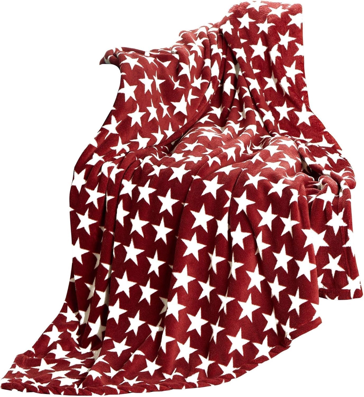 Celinatex flauschige Decke 150 x 200 cm Bordeaux Decke Sofa Sofa weiche Decke Sterne Mikrofaser-Fleece Oeko-Tex Moonlight Betten und Decken Besuchen Sie den CelinaTex-Store Bordeaux Sterne 150 x 200 cm