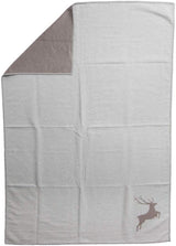 David Fussenegger 41179740 Sylter Baumwoll-Hirschdecke, 140 x 200 cm. Betten und Decken David Fussenegger Filz 140 x 200 cm