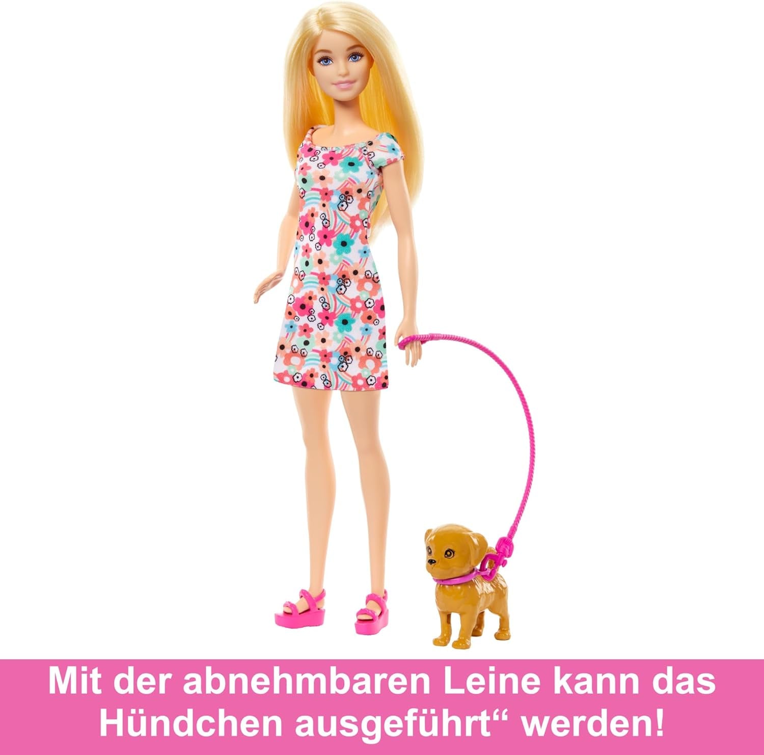 Barbie Dog Duo-Puppe und Zubehör, einschließlich kleiner Hund und großer Hund mit Rollstuhl, Leine, Futternapf, Haustierbett und Leckerliknochen, ab 3 Jahren, HTK37 Naty Shop Dolls