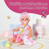 BABY Born Lena (Mädchen) – Babypuppe 36 cm – 7 Funktionen, inklusive Zubehör und Matratze – Funktioniert komplett ohne Batterien – Geeignet für Kleinkinder ab 1 Jahr