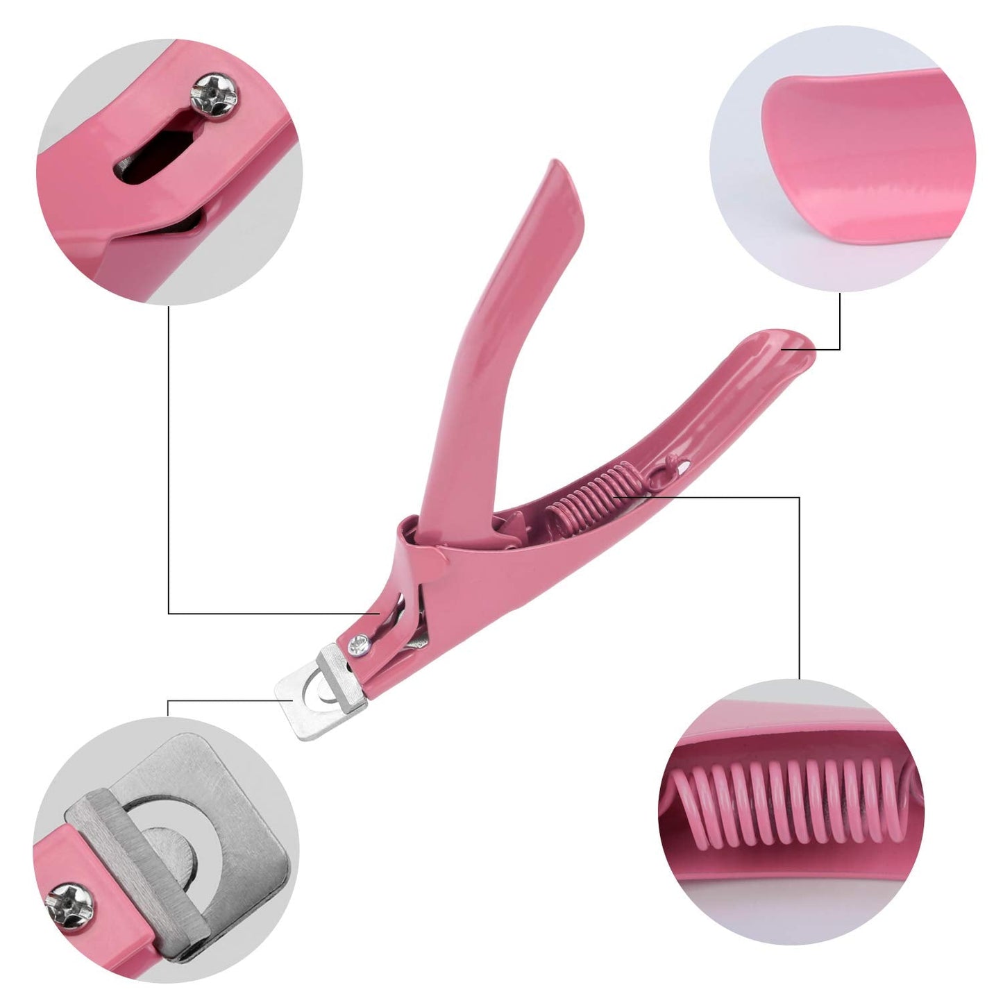MWOOT 3-teilige Zange für künstliche Nägel, Acryl-Nagelzange, Edelstahl-Nagelspitzenschneider, Trimmer, Maniküre-Werkzeug für künstliche Acryl-Gelnägel