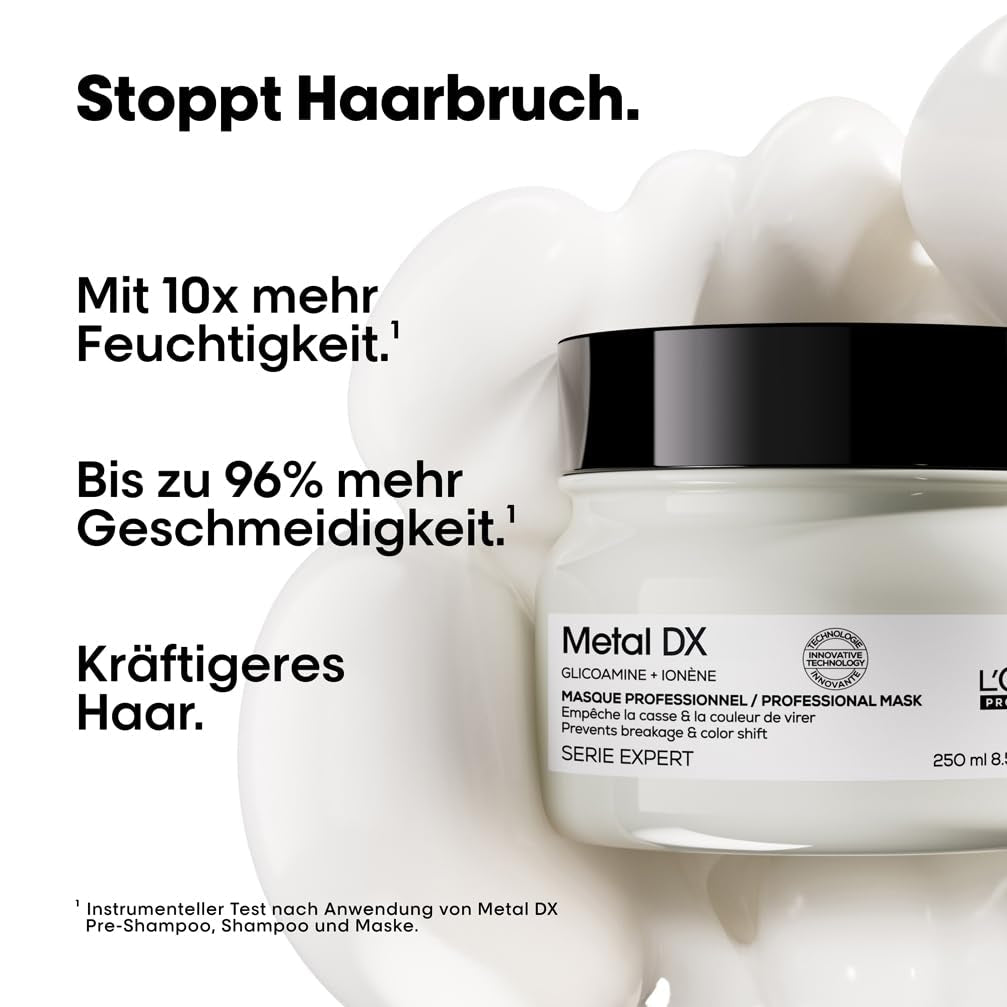 L'Oréal Professionnel Für gefärbtes Haar, Strahlende Farben und Glanz, Expert-Reihe, Metal DX Hair Mask Naty Shop