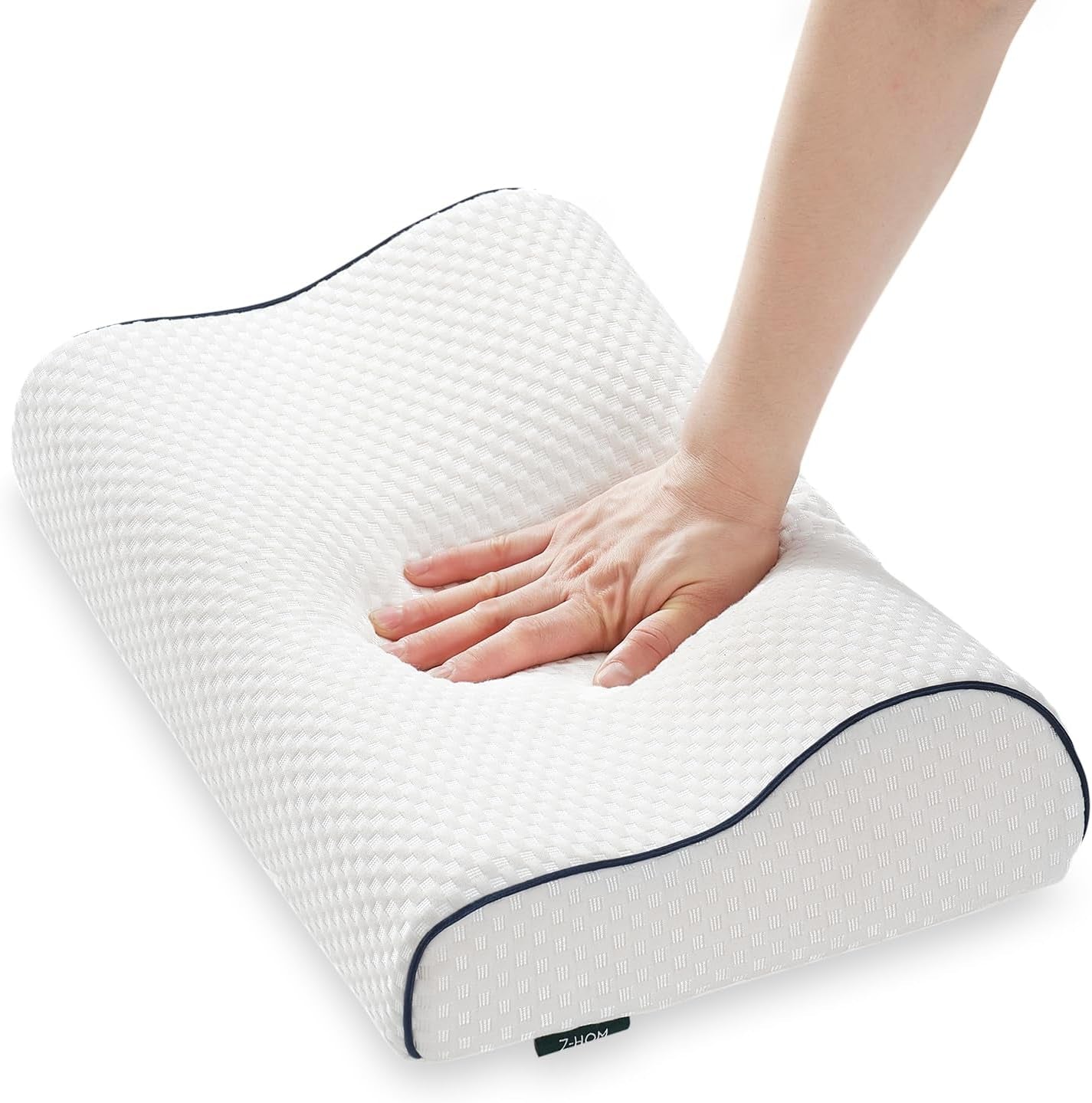 Z-Hom Nackenstützkissen, Memory-Schaum-Kissen, Seitenschläferkissen, ergonomisches Kissen, Anti-Schnarch-Kissen, orthopädisches Schlafkissen, abnehmbarer Bezug (49 x 30 x 7/10 cm). Orthopädische Halskissen von Naty Shop