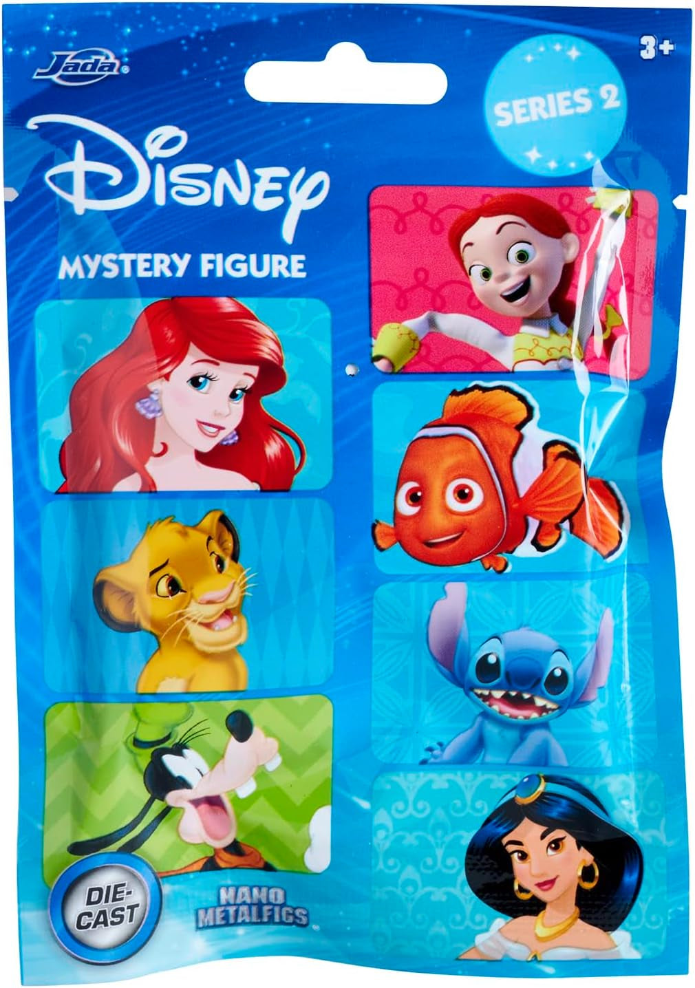 Jada Toys Disney-Figur (1X Mystery-Figur im Blindpack) – 1 Überraschungs-Sammelfigur aus 12 Disney-Figuren, Nano-Metallfigur (4 cm), für Kinder und Fans ab 3 Jahren, Serie 2, schwarze Actionfiguren Naty Shop