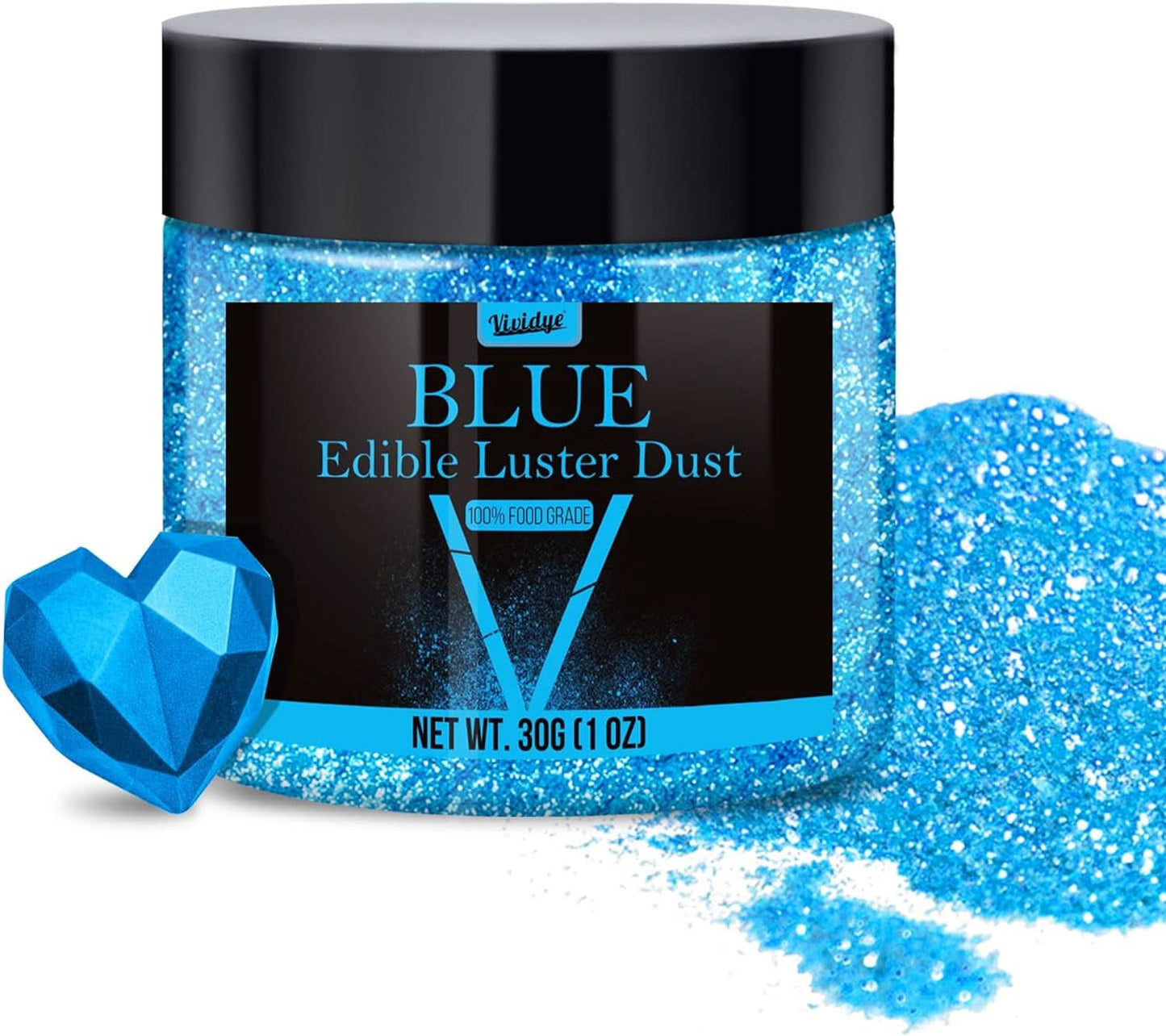 Essbarer Glitzer, 5 Gramm Naty Shop Blue