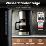 Kaffee-Espressomaschine mit Clatronic®-Filter | für 12-14 Tassen | Kaffee-Espressomaschine mit Filter | Edelstahlgehäuse | Anti-Tropf | Espresso | Kaffee-Espressomaschine mit Filter | 800W | KA 3808
