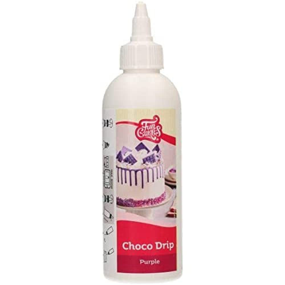Funcakes Choco Drip Lila: Köstlicher Gesmack, Einfach Zu Verbenen, Perfekt Für Tropfkuchen, Drip Gesmack Nach Schokolade. Wiederverschließbare Packung 180 G. Mischung zum Backen und Kochen Naty Shop Standardtitel
