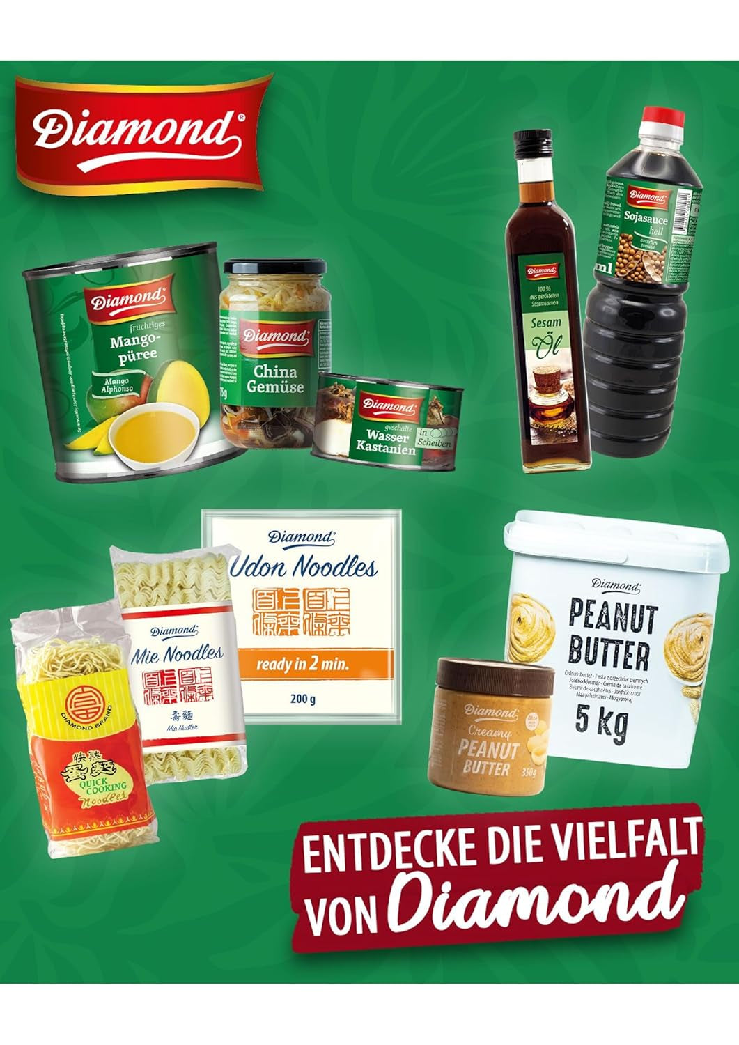 DIAMOND Hsing-Fu Noodles, Mie Asiatische Weizenmehlnudeln für Wok- und Wok-Gerichte – 12 x 250 g
