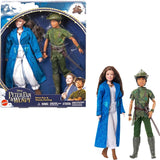 DISNEY Peter Pan und Wendy – bewegliche Figuren mit typischen Kostümen und abnehmbaren Accessoires, Hose aus weichem Material, zum Nachspielen von Lieblingsszenen oder zum kreativen Spielen, für Kinder ab 3 Jahren, HNY36