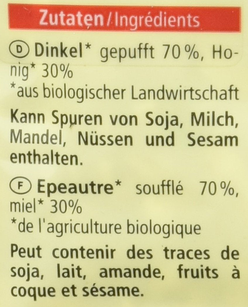 Bio Dinkel Gepuft, 200G Getreide Naty Shop