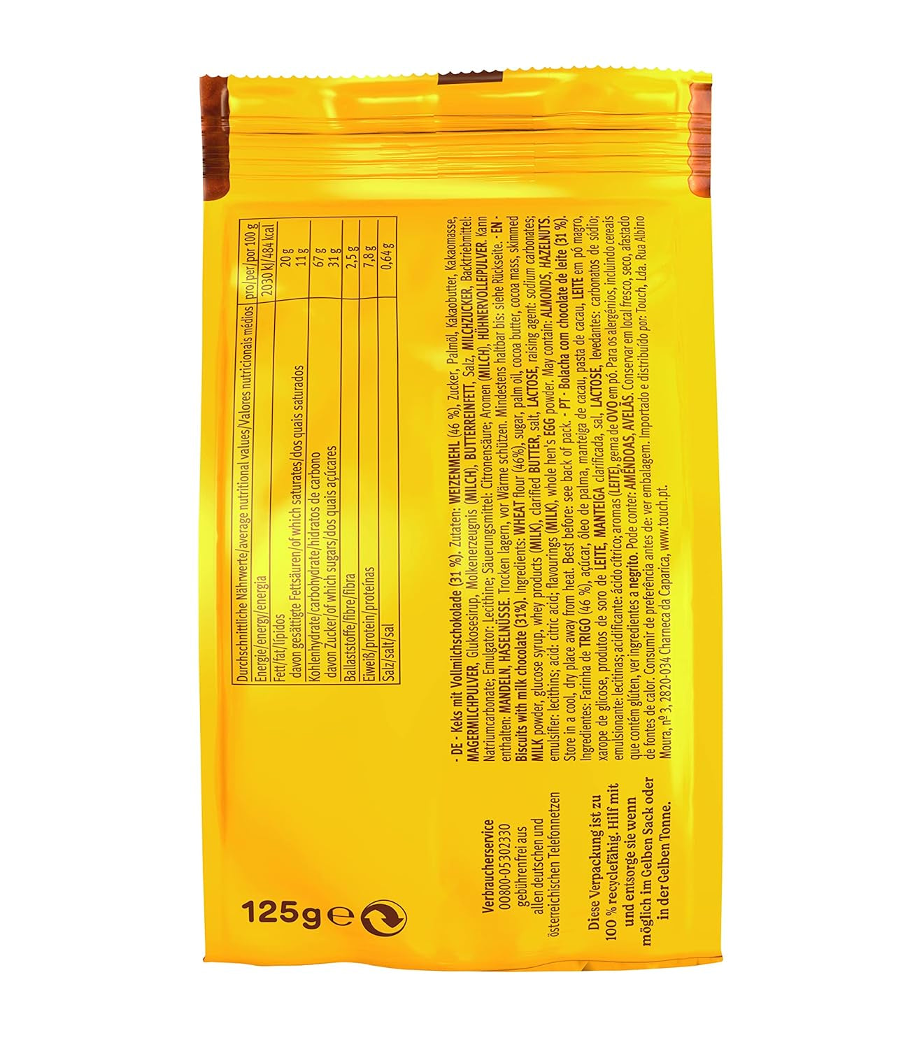 LEIBNIZ Minis Choco Packung mit 12 kleinen knusprigen Milchschokoladenkeksen, Großpackung zur Lagerung oder zum Verkauf (12 x 125 g)