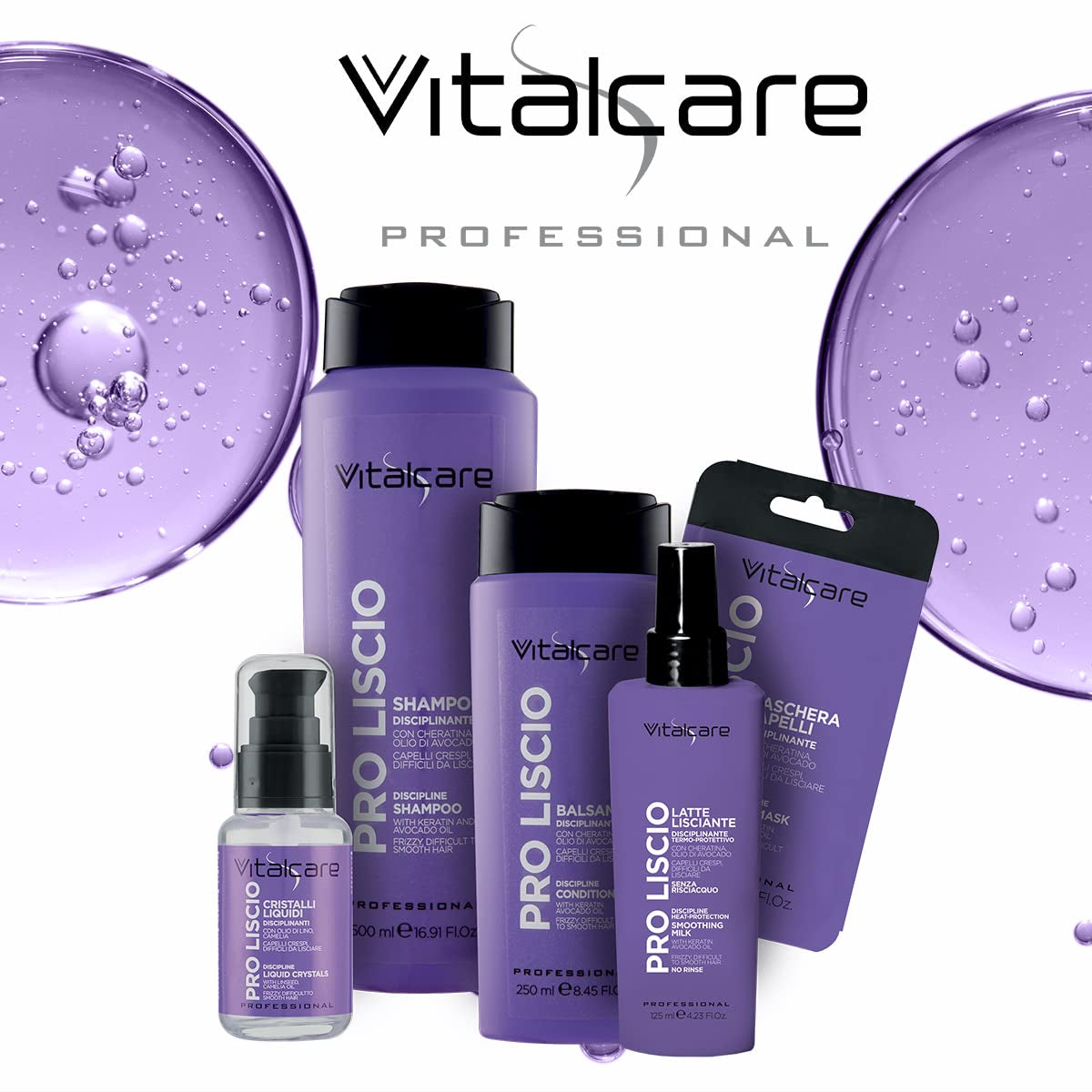 | PRO Smooth – Disziplinierende Haarmaske für lockiges, widerspenstiges und schwer zu glättendes Haar mit Keratin und Avocadoöl, 25 ml Naty Shop Haarmaske