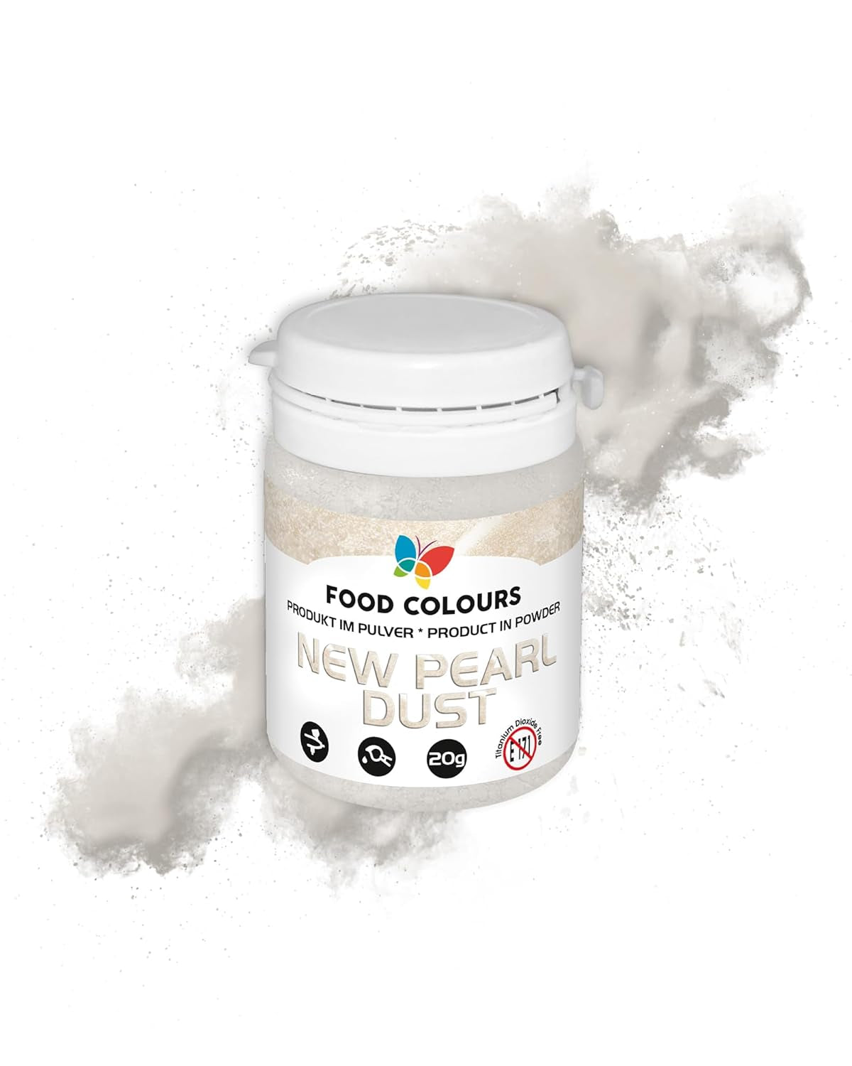Lebensmittelfarbe Lebensmittelfarbpulver mit Metallic-Effekt, ORIGINAL GOLD 20G Lebensmittelfarbe – Ideal zum Dekorieren von Kuchen, Torten, Zuckerpasten, Keksen und Getränken.