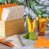 Renova Red Label Papierservietten, 140 Servietten, halbweiß, dekoriert, halbfarbig, Standardgröße