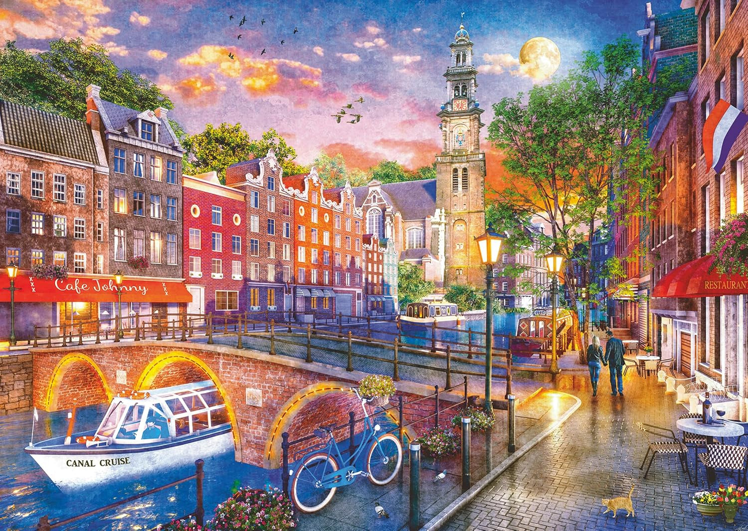Ravensburger Puzzle 12000884 Sunset Amsterdam – 1000-teiliges Puzzle für Erwachsene ab 14 Jahren. Puzzle Naty Shop, neues Design