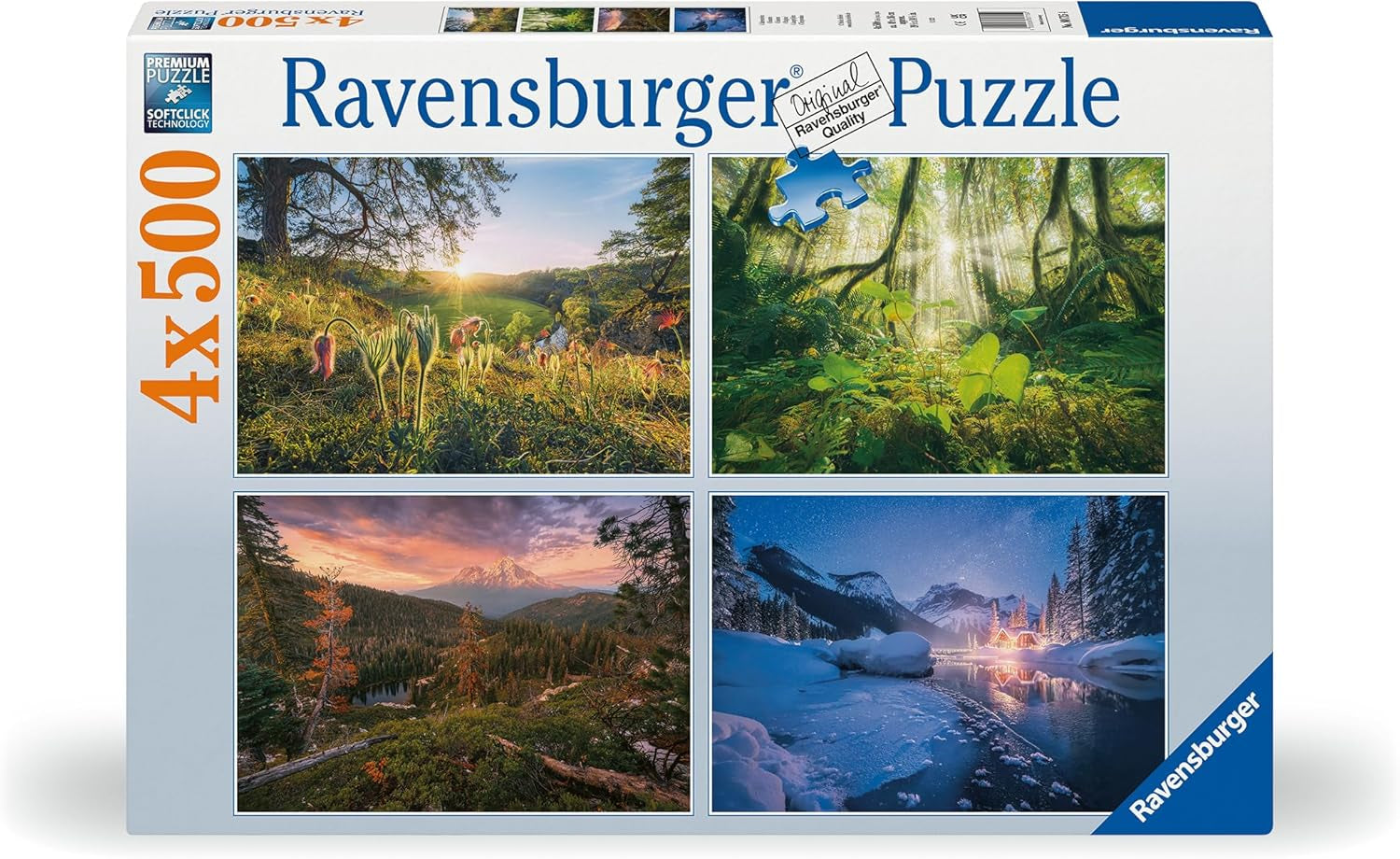 Ravensburger Puzzle – 4 Jahreszeiten – 4X 500-teiliges Puzzle für Erwachsene und Kinder ab 12 Jahren Puzzle Naty Shop Standardtitel