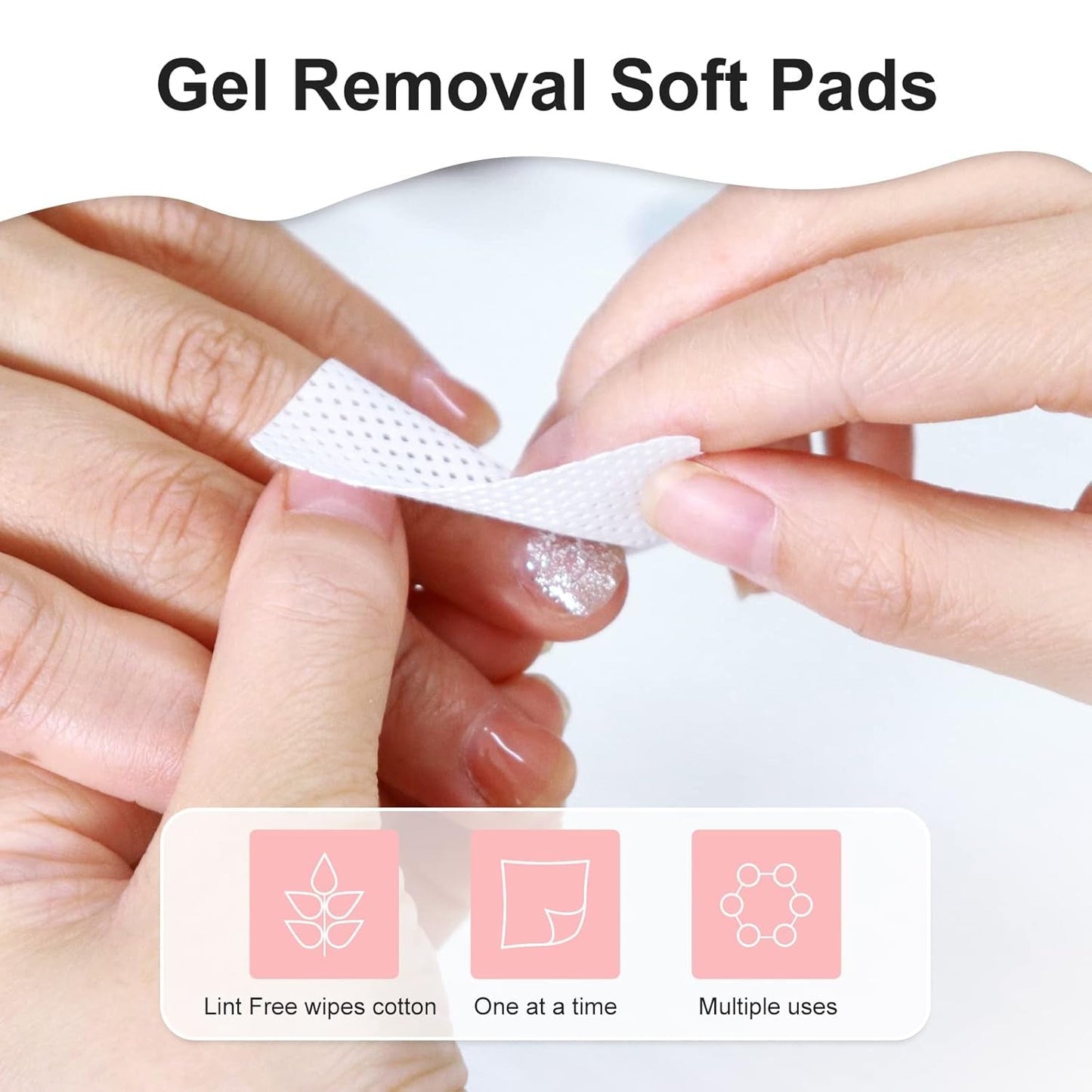 Qufiiry 300 Stück Fusselfreie Nageltücher, Lint Free Nail Wipes, Fusselfreie Nagel Wattepads, Nagel Wischtücher Für Cleaner Gelnägel Nagellackentferner Wattepads Nail Wipes Pads