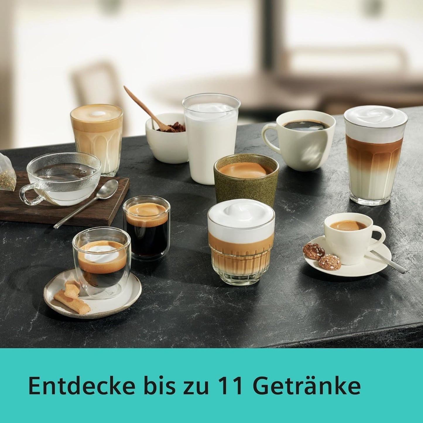 Siemens EQ.6 plus s300 Espressoautomat TE653501DE, für viele Kaffeespezialitäten, Milchaufschäumer, Keramikmahlwerk, Doppelkaffeefunktion, Antikalk, automatische Dampfreinigung, 1500 W, Silber