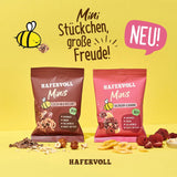 HAFERVOLL Minis Raps und Banane 8x 65g - Bio-zertifiziert, mit Honig, ohne Zuckerzusatz, perfekt zum Teilen