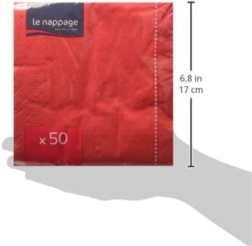 50 Taschentücher, Baumwolle, 33 x 33 cm, 2-lagig, FSC-Rot, Zellulose, 33 x 33 cm (3er-Pack)