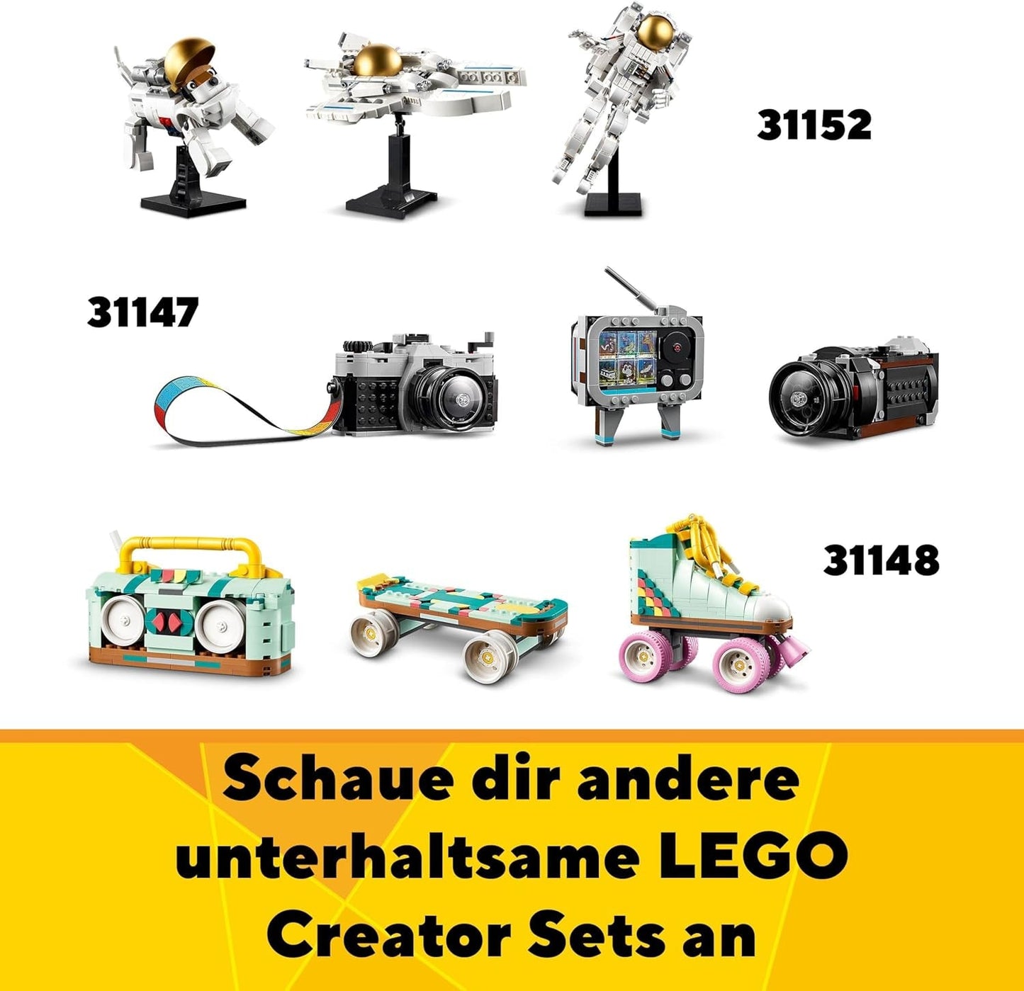 LEGO Creator 3-in-1-Blumensprinkler-Set, Kinderzimmerdekoration, Baue einen Sprinkler mit einem Blumenstrauß, Gummistiefeln oder 2 Spielzeugvögeln, kreatives Geschenk für Mädchen und Jungen ab 8 Jahren 31149 Bausets Besuchen Sie den LEGO-Store