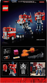 LEGO 10302 Icons Optimus Prime Set, 2-in-1-Roboterfigur und Modell-Truck, Transformers-Spielzeugmodellbausatz für Erwachsene, Geburtstags- oder Weihnachtsgeschenk für Männer, Frauen, Sie und Ihn. Bausets Besuchen Sie den LEGO-Store