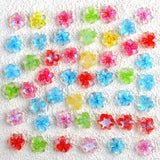 50 Stück 3D Blume Nagel Charms Nägel Zubehör Nageldesign Glitzersteine ​​​​Nailart Strasssteine ​​​​Flower Nail Charms Luminous Flower Nail Art Charms Bunte Blumen Deko Nagel Steinchen Flowers Nail Rhinestones