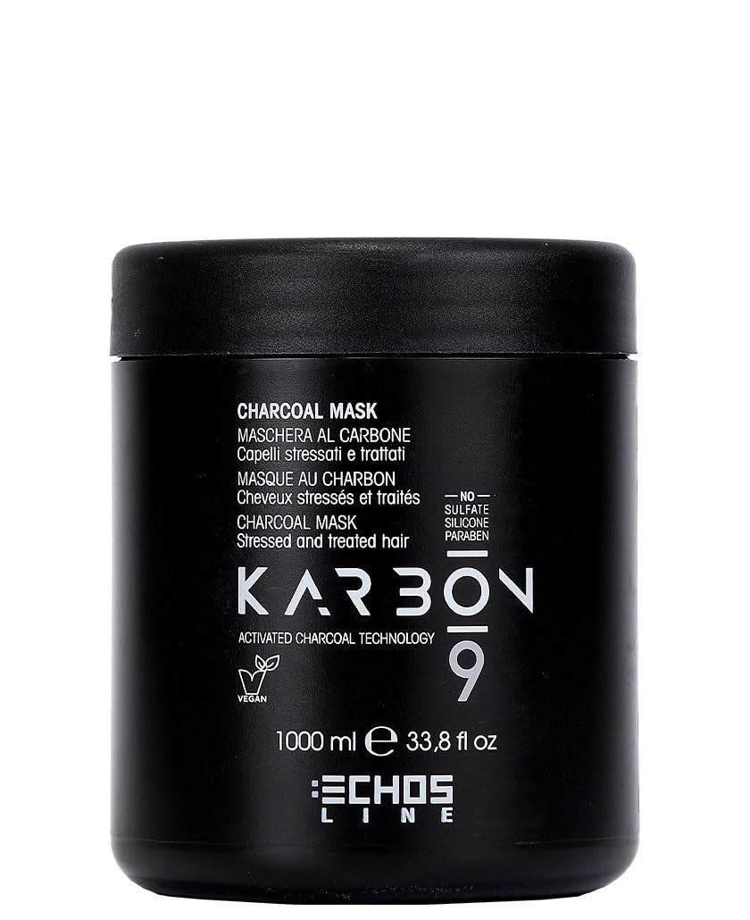 Echosline Karbon 9 Bio-Vegan-Kohlemaske (1000 ml) Naty Shop Haarmaske Standardtitel