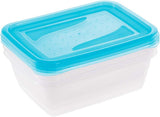 Kekeeper 3er-Set Frischhaltedosen, 3 x 1,25 l, 20,5 x 15,5 x 6,5 cm, Fredo Fresh, transparent blau Frischhaltedosen Naty Shop
