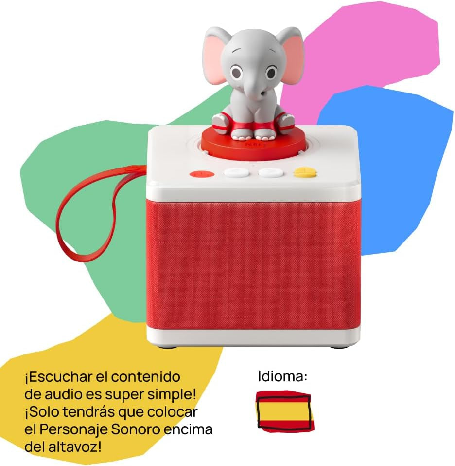 - Geschichten für Mädchen und Jungen, Sprecher mit der Elefantenfigur, Lernspiel, Inhalt auf Spanisch, geeignet ab 0 Jahren Bebe Toys Naty Shop
