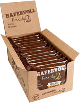 Hafervoll Porridge2go Erdnussbutter und Nüsse, 13 Riegel x 55 g – Vegan, Bio, Glutenfrei, Snack ohne Zuckerzusatz, mit Hafer, Datteln und Quinoa-Süßigkeit