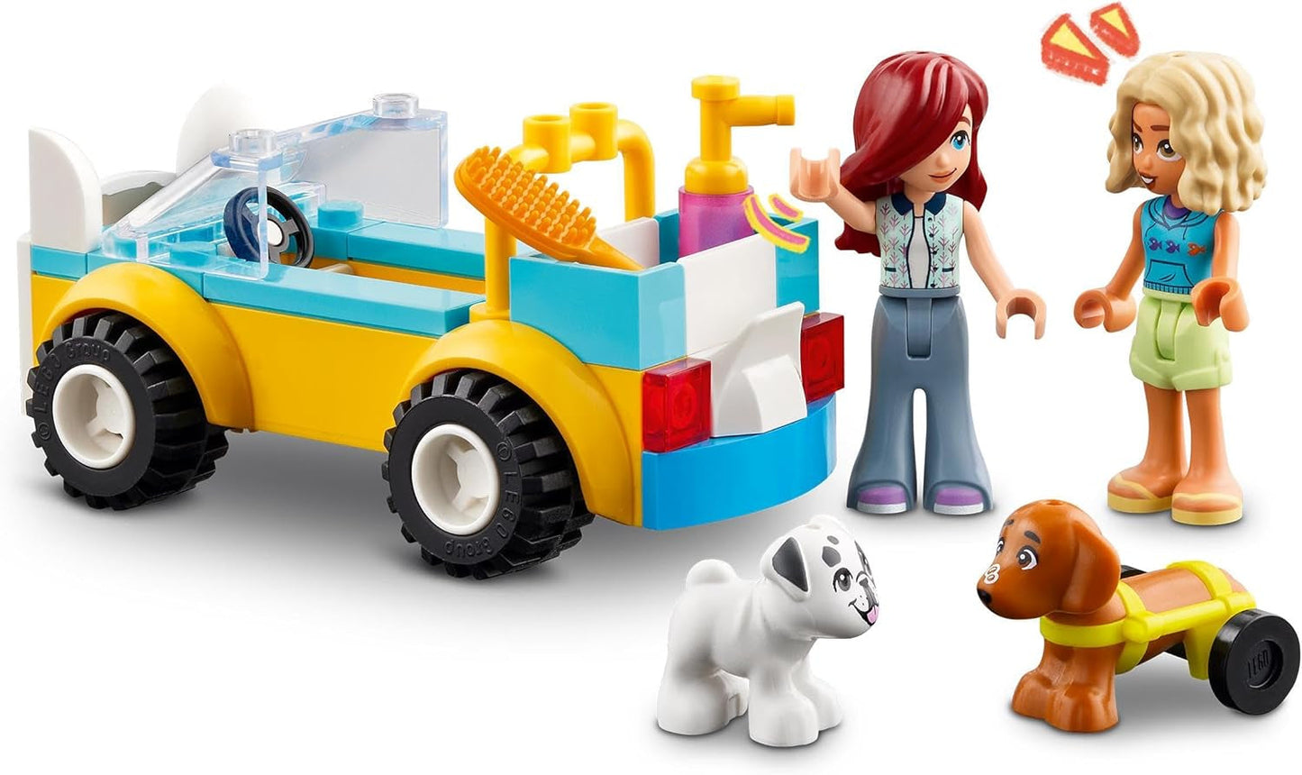 LEGO Friends Mobiler Hundepflegesalon, Rollenspiel-Tierfahrzeug-Spielset, Kinderspielzeug mit 2 Figuren und 2 Hunden für Mädchen und Jungen ab 4 Jahren, Hundepflegeset 42635 Bausätze Beuche den LEGO-Store