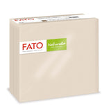 Fato – Natürliche 4-fach gefaltete Einweg-Papierservietten, umweltfreundlich, 40 Stück, Größe 38 x 38, 2-lagig, 100 % Recyclingpapier
