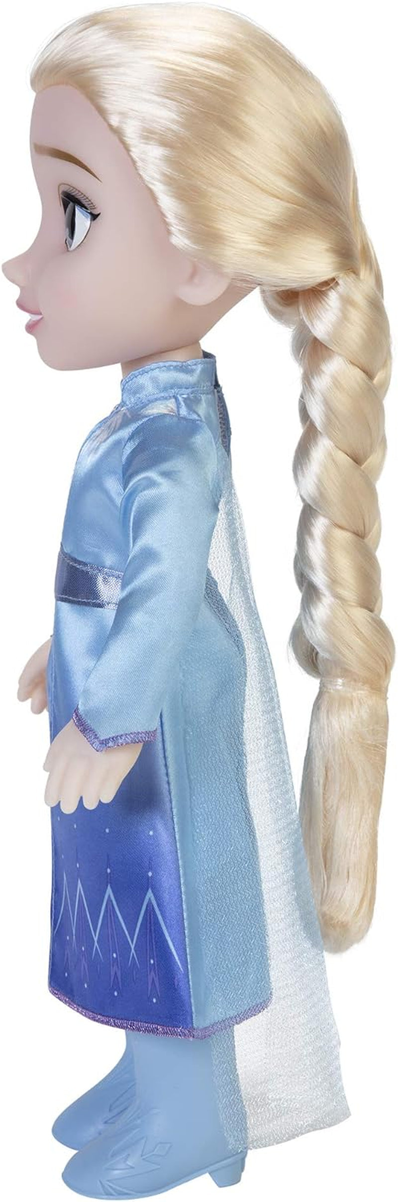 Disney Frozen 2 Elsa Reisepuppe, 35 cm große Puppe mit Kleid im Kultfilm-Stil, Stiefeln und langen geflochtenen Haaren für zusätzlichen Spielspaß, für Mädchen ab 3 Jahren