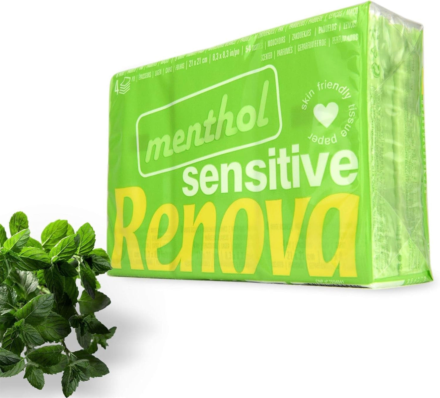 Taschentücher Renova SENSITIVE MENTHOL 6er Pack Regular Weiß 1 Stück (6er Pack)