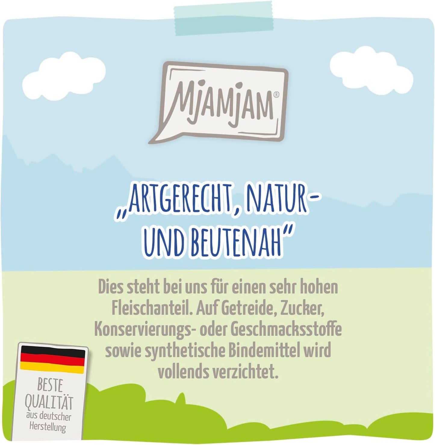 MjAMjAM – Premium Nassfutter für Katzen – Verfeinerte Forelle mit saftigem Huhn, 6er-Pack (6 x 400 g), getreidefrei