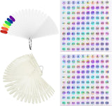 100 Nail-Art-Werkzeuge, Nail-Art-Schablonen, klarer runder Kopf und Ballett-Nagelkunst-Tools in natürlichen Farben, kommt mit 2 digitalen Glitzeraufklebern 1-100