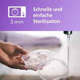 Philips AVENT Ultra Start Nachtschnuller, kieferorthopädischer Schnuller für Neugeborene, leuchtet im Dunkeln, BPA-frei, mit Sterilisationsbehälter, Doppelpack, Mond, Stern, SCF075/07