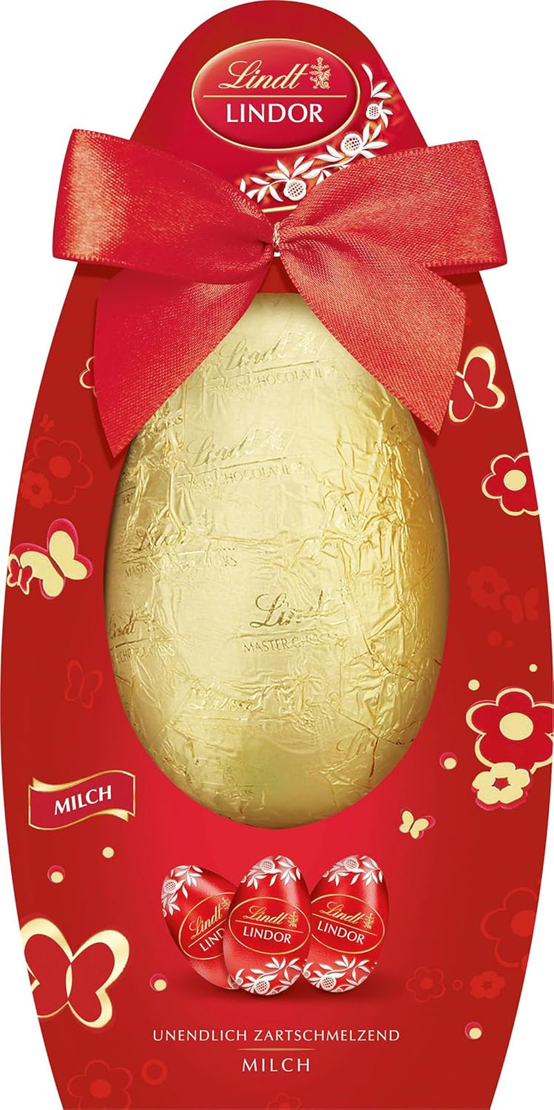 Ostermischung Lindt Schokolade LINDOR | Schachtel 144g | LINDOR-Eier, die auf der Zunge zergehen, in drei Varianten: Milchschokolade, Zartbitterschokolade, Haselnuss | Osterschokolade | Geschenk aus Schokolade | 1 Packung