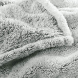 Aqua-Textil Flauschige Kuscheldecke 150 x 200 cm Grau Weiß Melange Plüsch-TV-Decke Tagesdecke Sherpa-Fleece Öko-Tex Ottawa Betten und Decken Besuchen Sie den aqua-textil-Store